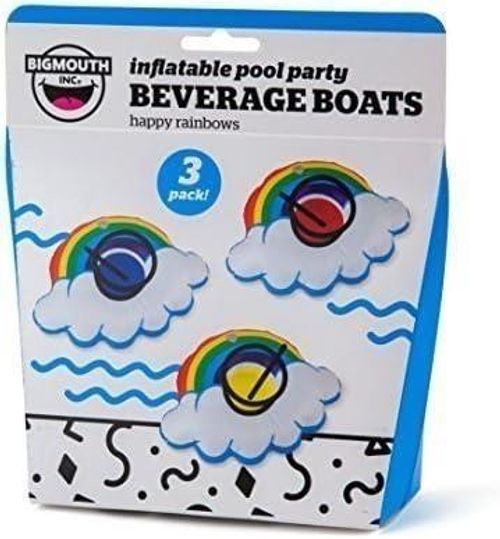 Merchandising Big Mouth: Rainbows Pack Beverage Boat 3 Pz (Porta Bicchiere Gonfiabile)