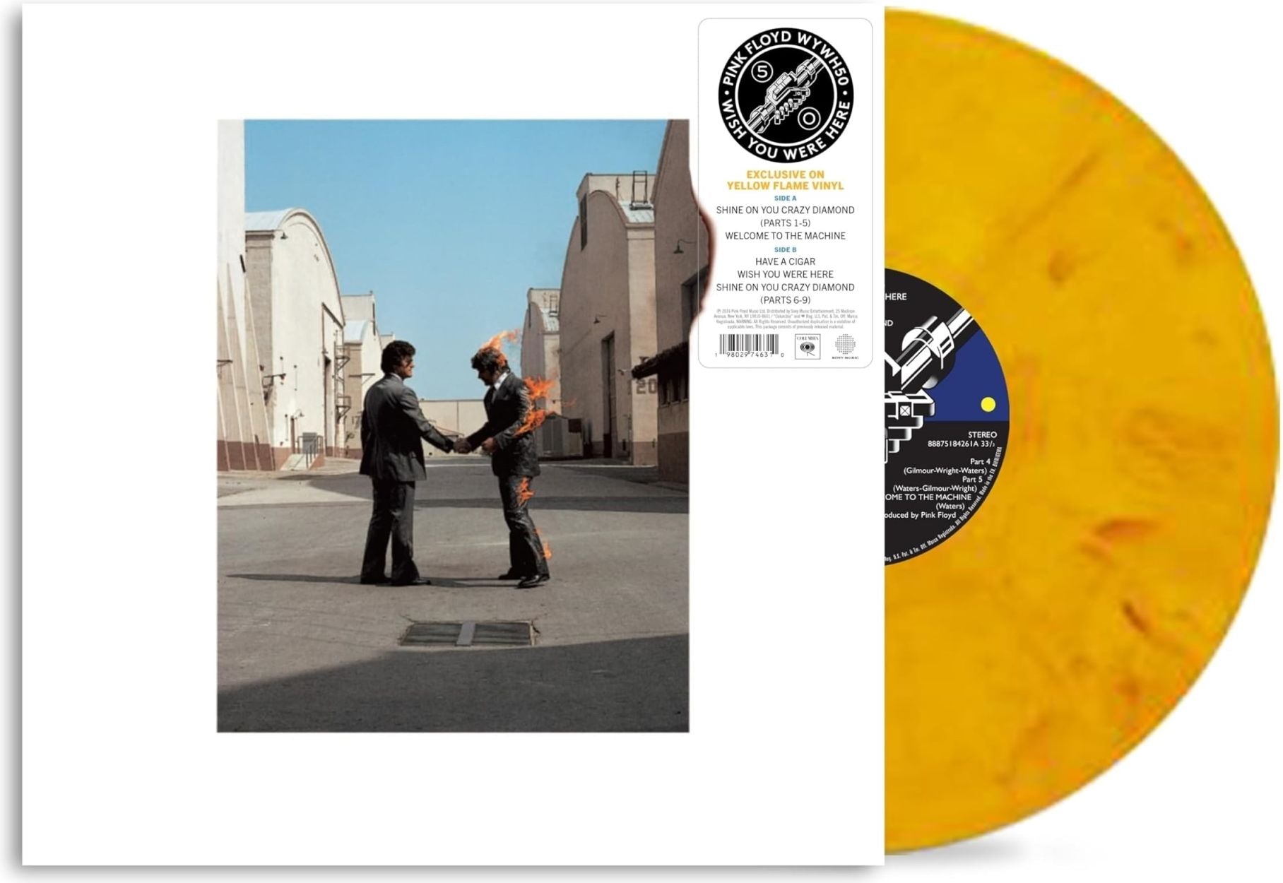 Vinile Pink Floyd - Wish You Were Here (50th Anniversary) (Yellow Flame Vinyl)