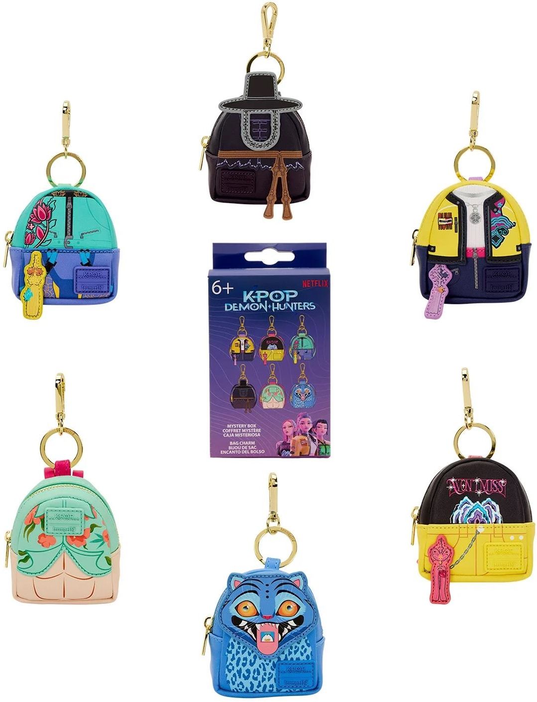 Merchandising K-Pop Demon Hunters: Loungefly - Mystery Mini Backpack Keychain Charm
