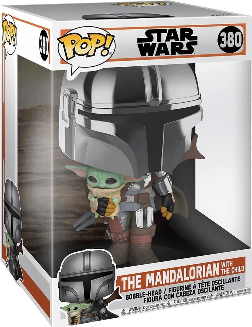 Merchandising Star Wars: Funko Pop! - The Mandalorian With Child 10" (Bobble-Head) (Vinyl Figure 380)