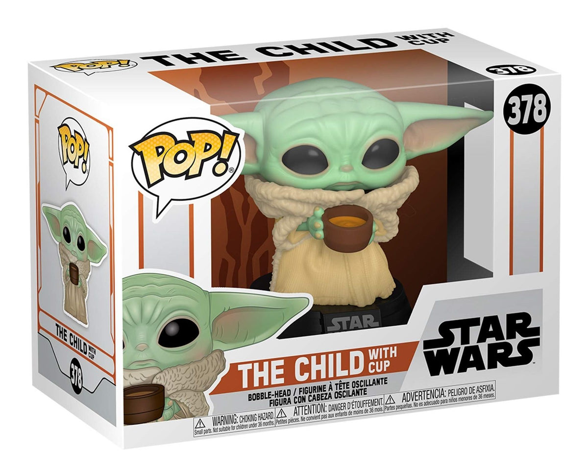 Merchandising Star Wars: Funko Pop! - The Mandalorian - The Child With Cup (Vinyl Figure 378)