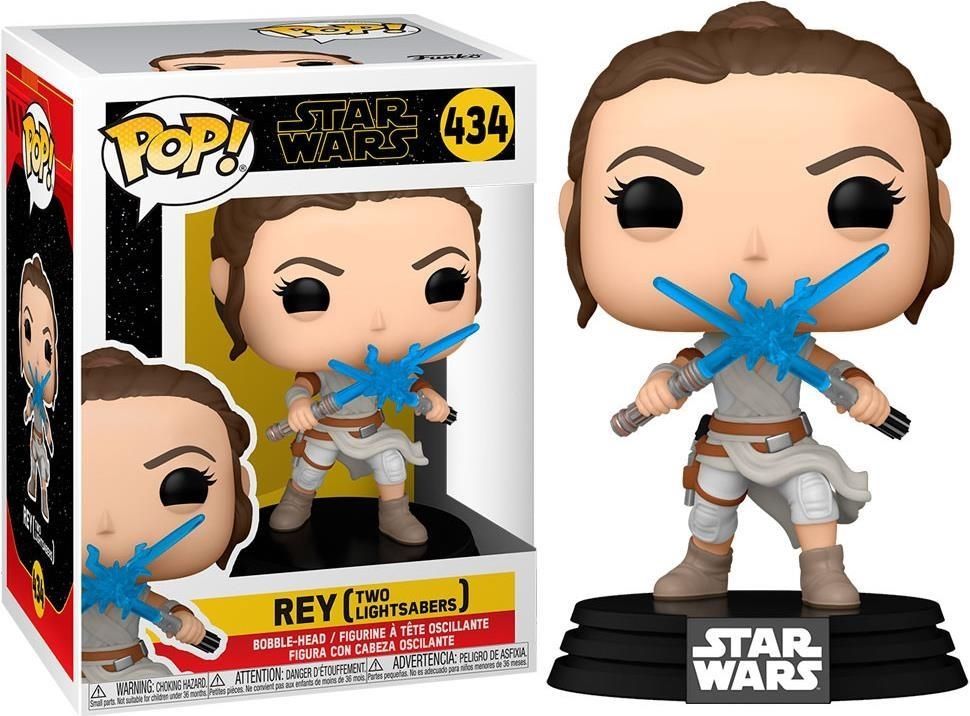 Merchandising Star Wars: Funko Pop! - Rey W/Two LightSabers (Bobble-Head) (Vinyl Figure 434)