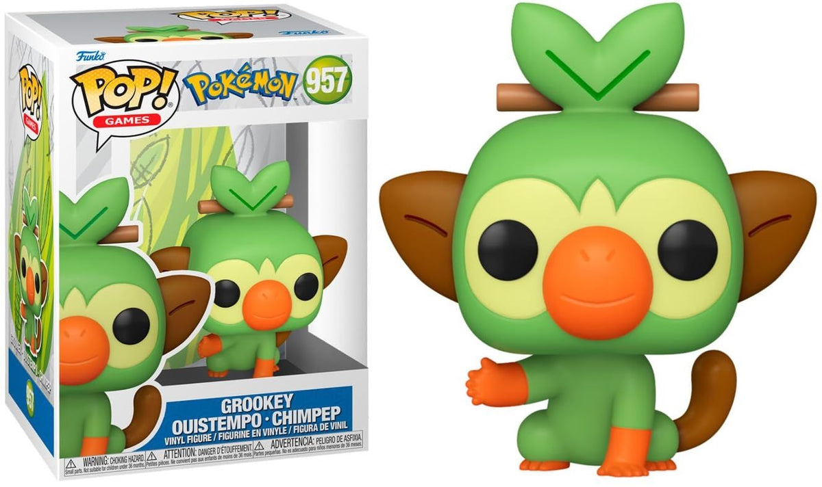 Merchandising Pokemon: Funko Pop! Games - Grookey (Vinyl Figure 957)