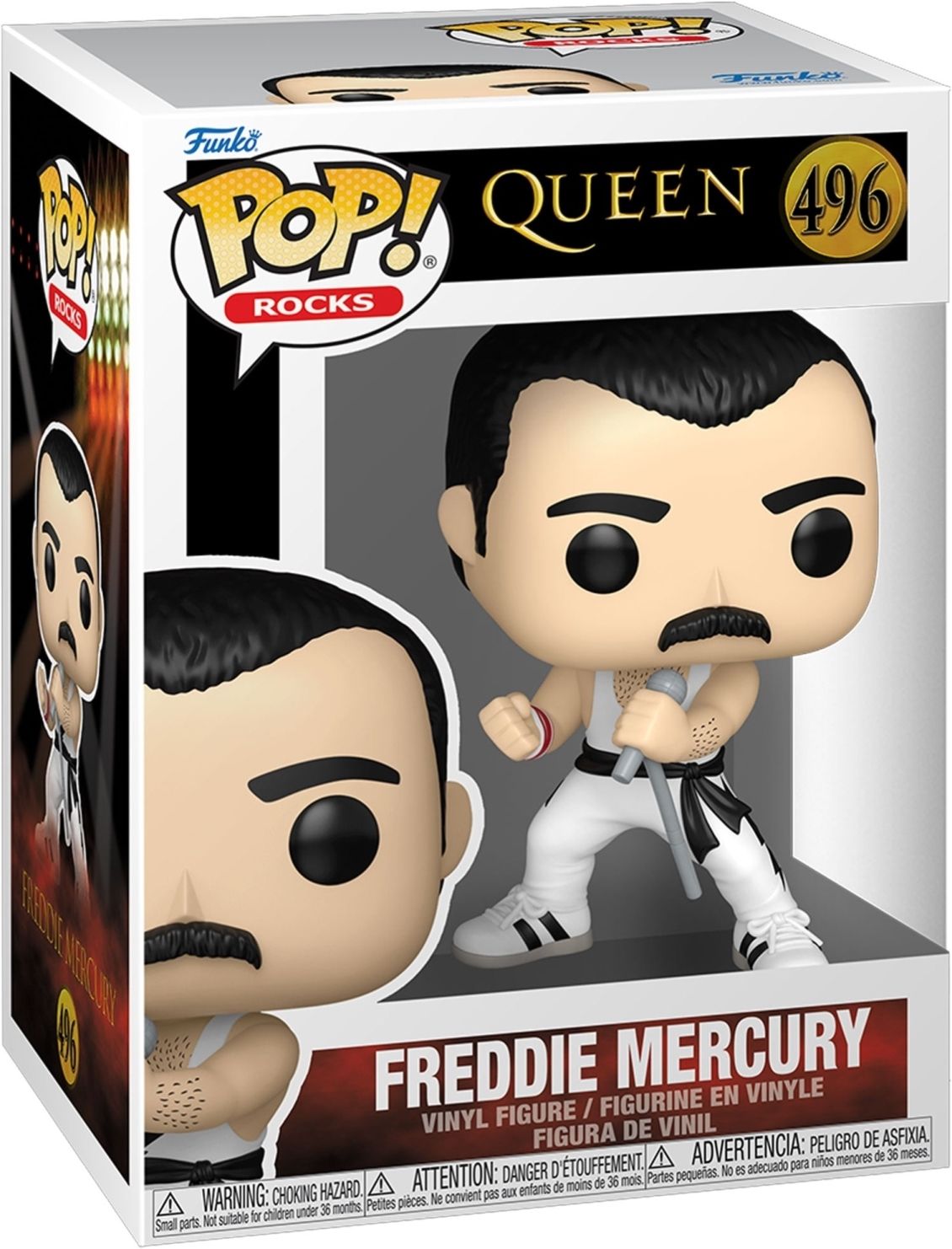 Merchandising Queen: Funko Pop! Rocks - Freddie Mercury (Wht Singlet) (Vinyl Figure 496)