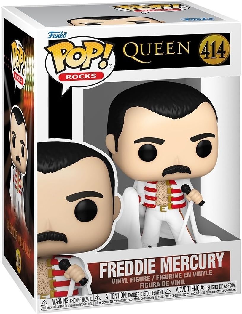 Merchandising Queen: Funko Pop! Rocks - Freddie Mercury (Vinyl Figure 414)