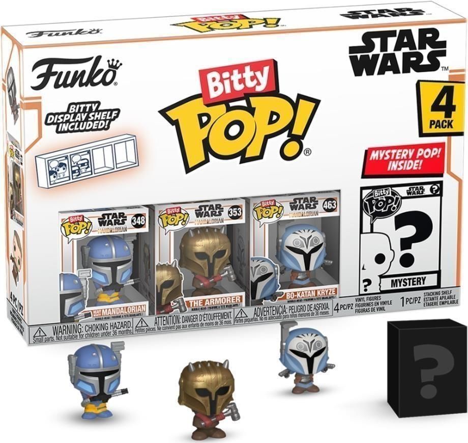 Merchandising Star Wars: Funko Pop! Bitty Pop! - The Mandalorian - Heavy Mandalorian (4 Pack)