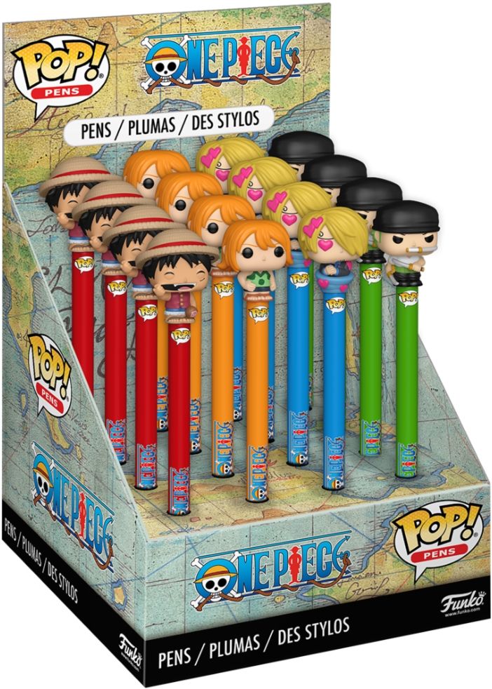 Merchandising Espositore: One Piece: Funko Pop! Pen Topper - (Display 16 Pz.)