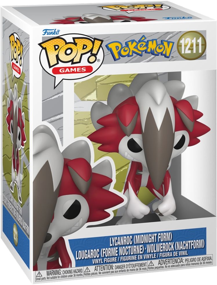 Merchandising Pokemon: Funko Pop! Games - Lycanroc (Midnight) (Vinyl Figure 1211)