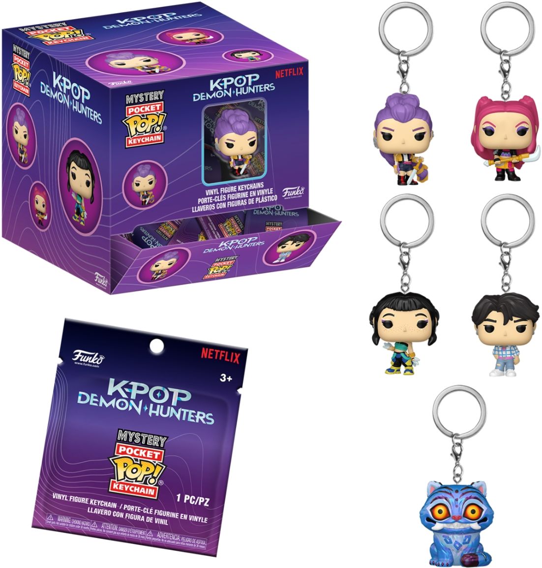 Merchandising K-Pop Demon Hunters: Funko Pop! Keychain (Assortimento)