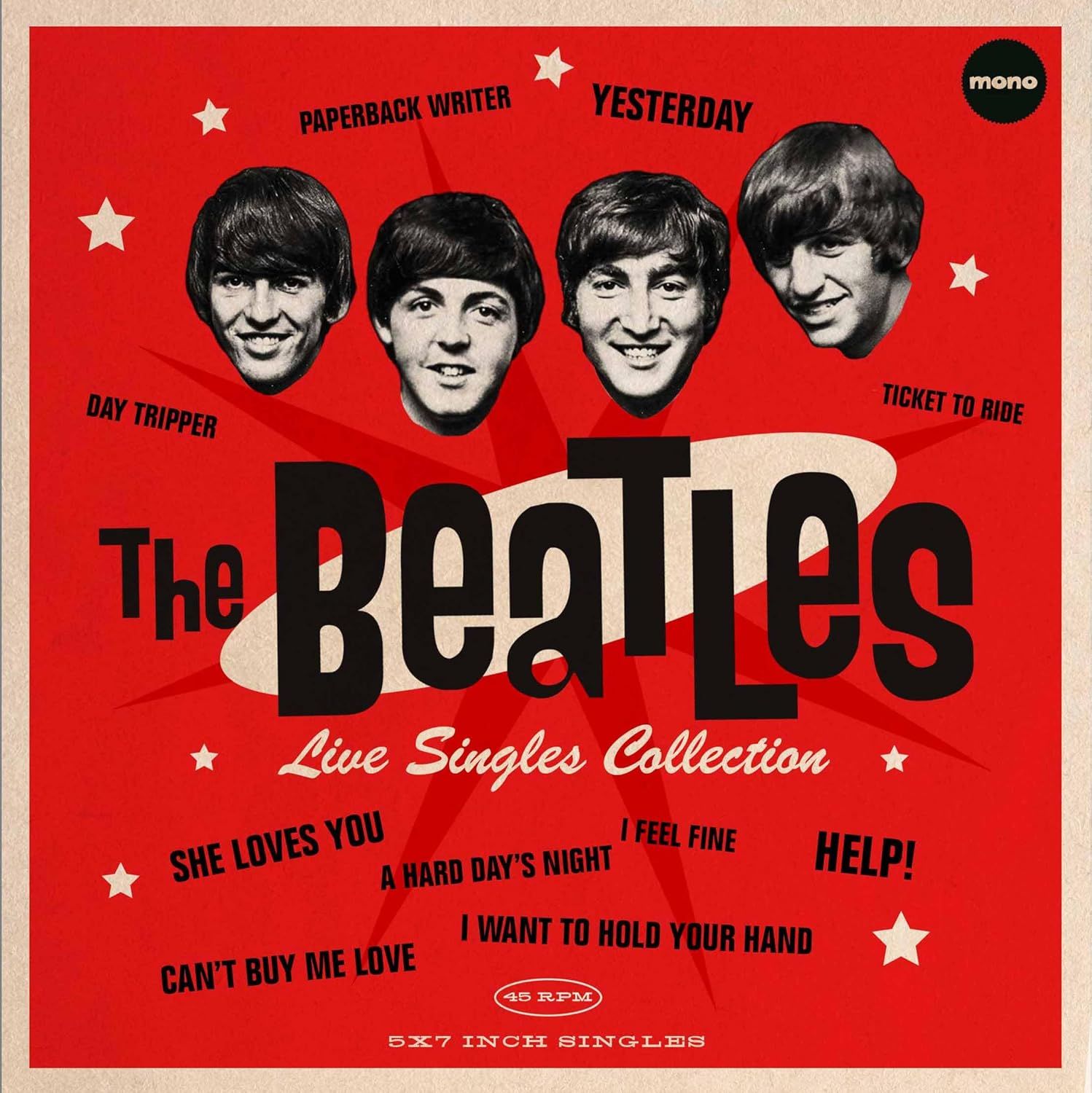 Vinile Beatles (The) - Live Singles Collection (5 x 7" Box Set) (Red Vinyl)