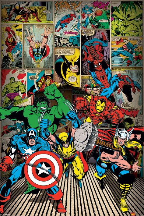 Merchandising Marvel: Pyramid - Here Come The Heroes (Poster Maxi 61X91,5 Cm)