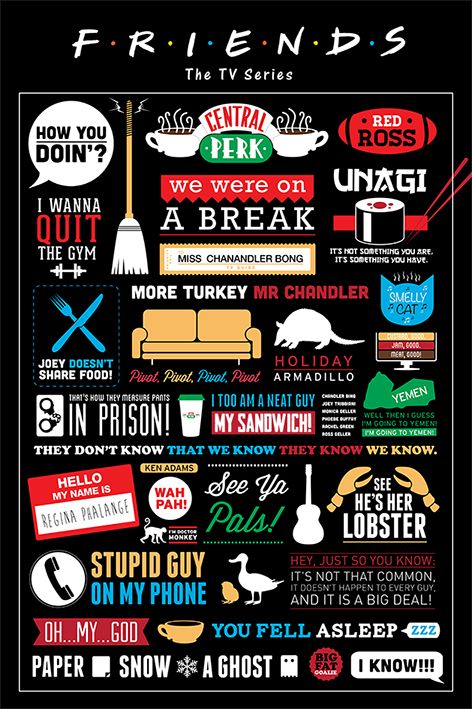 Merchandising Friends: Pyramid - Infographic (Poster Maxi 61X91,5 Cm)