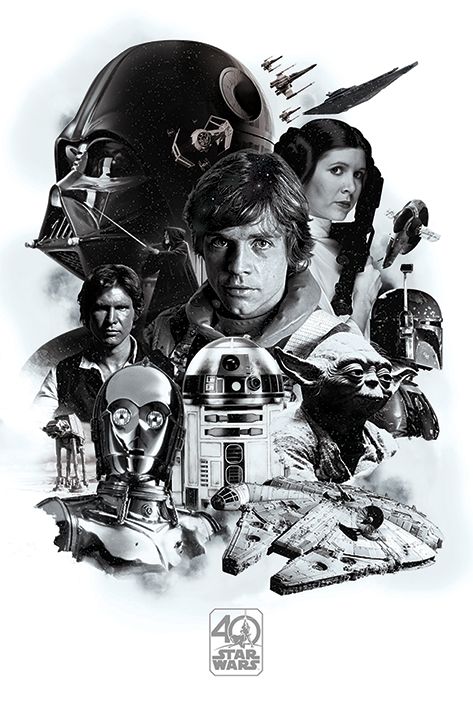 Merchandising Star Wars: Pyramid - 40Th Anniversary - Montage (Poster Maxi 61X91,5 Cm)