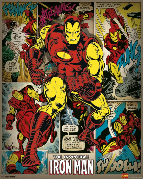Merchandising Marvel: Pyramid - Iron Man Retro (Poster Mini 40x50 Cm)