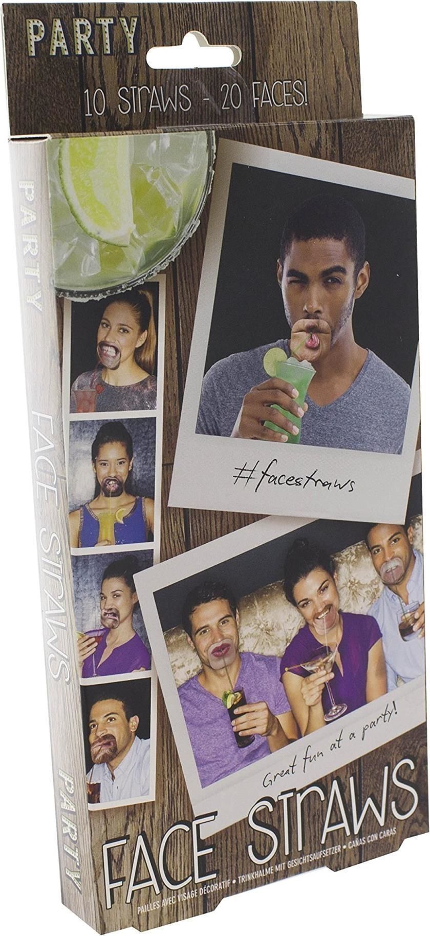 Merchandising Paladone: Face Straws (Set 10 Sottobicchieri)