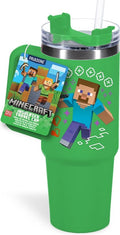 Merchandising Minecraft: Paladone - Green (Bicchiere Da Viaggio Con Cannuccia 900 Ml)