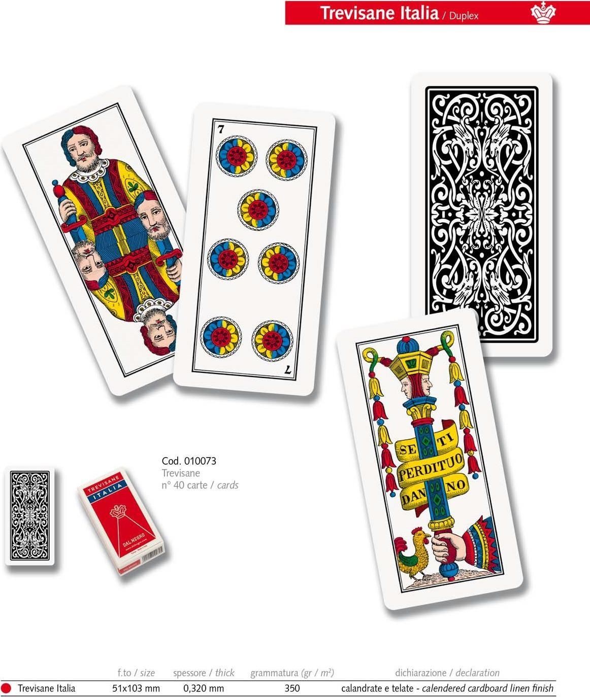 Merchandising Dal Negro: Carte Da Gioco Trevisane Italia