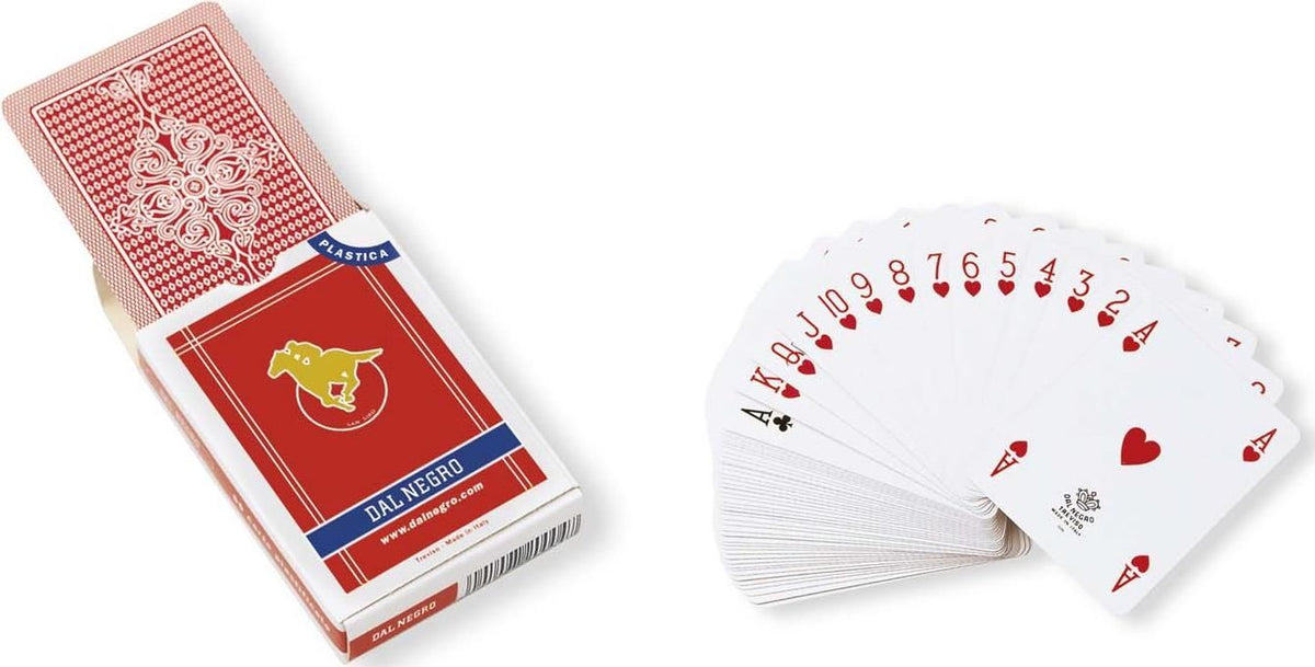 Merchandising Dal Negro: Carte Da Gioco Poker S.Siro A1 Rosso Plastica