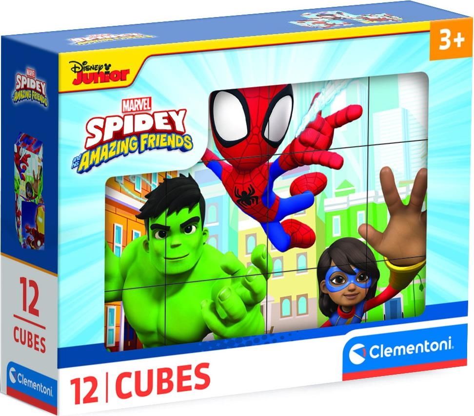 Merchandising Clementoni: Puzzle Cubi 12 Pz - Spidey
