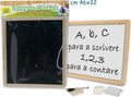 Merchandising Teorema: Fatto Di Legno - Lavagna 2 In 1 C/Gessetti E Penn.