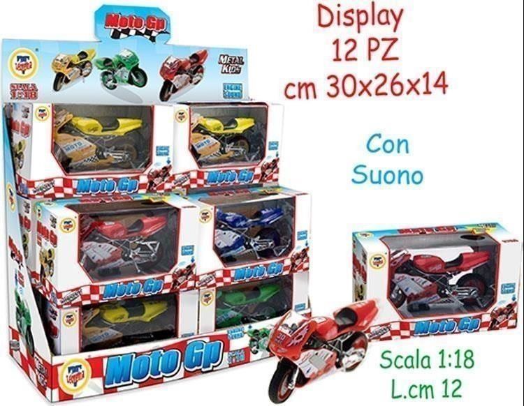 Merchandising Teorema: Metal Kids - Moto G.P In Metallo 12 Cm Scala 1.18 (Assortimento)