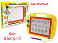 Merchandising Teorema: Plastiart - Lavagna Magica 32X24 Cm Con Penna Magnetica E 2 Timbrini