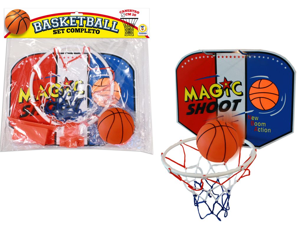 Merchandising Teorema: Teosport - Gioco Basket C/Palla Gonfia Diam Cm 20