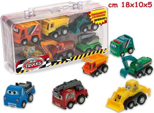 Merchandising Teorema: Mini Trucks 6 Pz A Retrocarica 2 Mdl. Ass.