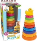 Merchandising Teorema: Prima Infanzia Gogo - Piramide Ad Anelli Colorata 14.5X29 Cm