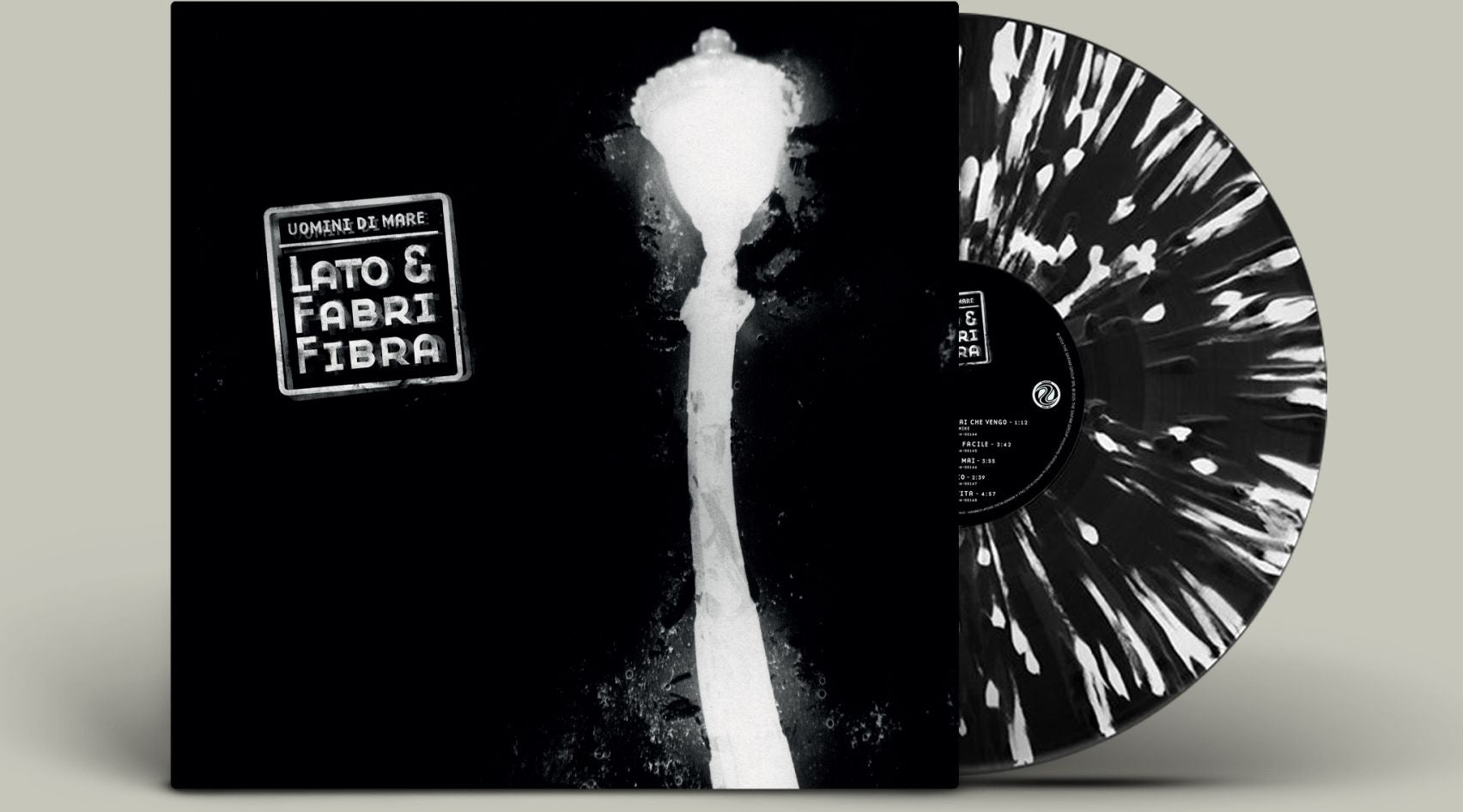Vinile Uomini Di Mare - Lato & Fabri Fibra (Black/White Splatter Vinyl)